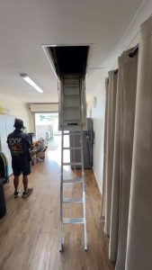 Aluminium attic ladder in Gold Coast home