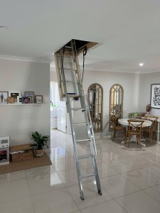Sliding attic ladder installation at Griffin