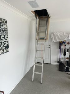 folding aluminium attic ladder at Sandstone Point