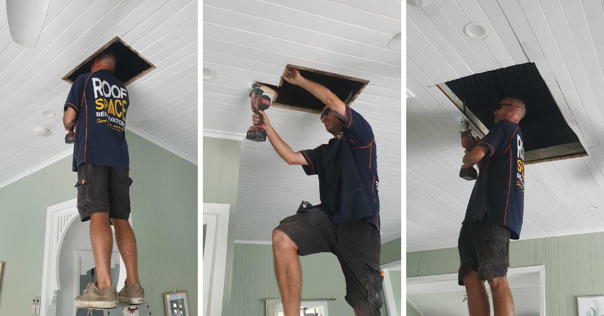 attic ladder ceiling opening preparation